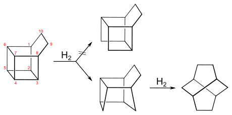 Katalytische Hydrierung von Basketan