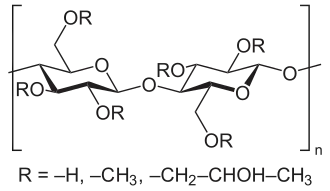 Strukturformel Hydroxypropylmethylcellulose