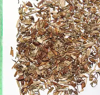 Echtes Johanniskraut in Form der Krautdroge (Hyperici herba)