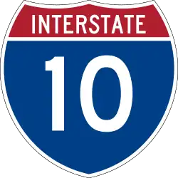 Straßenschild der I-10