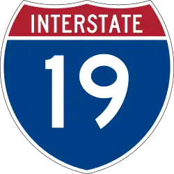 Straßenschild der I-19