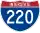 Straßenschild der I-220