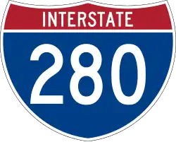 Straßenschild der I-280
