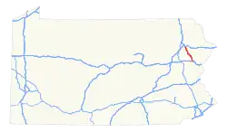Streckenverlauf der Interstate 380