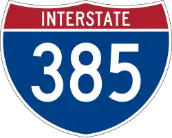 Straßenschild der I-385