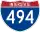 Straßenschild der I-494