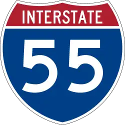 Straßenschild der I-55