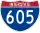 Straßenschild der I-605