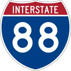 Straßenschild der I-88