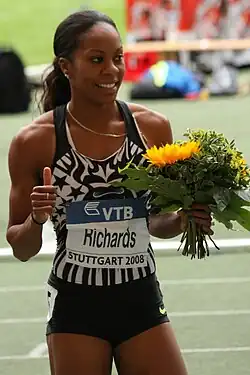 Vizeweltmeisterin Sanya Richards errang hier ihre erste Einzelmedaille bei einer großen internationalen&nbsp;Meisterschaft