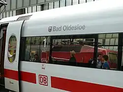 ICE 1 mit dem Namen Bad Oldesloe