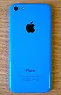 Rückseite des blauen iPhone 5c