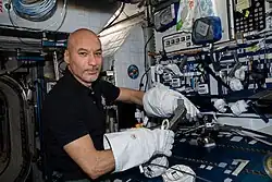 Luca Parmitano während der Mission Beyond an Bord der ISS