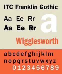 Schriftbeispiel für Franklin Gothic