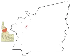 Lage im County und in Idaho
