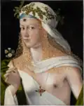 Idealbildnis einer jungen Dame als Flora von Bartolomeo Veneto, ca. 1520