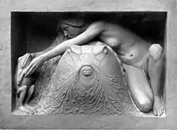 Detail vom Gustav-Freytag-Brunnen in Breslau