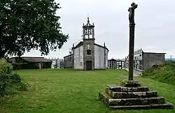Kirche Santa Mariña de Parada, Ordes, A Coruña, Spanien
