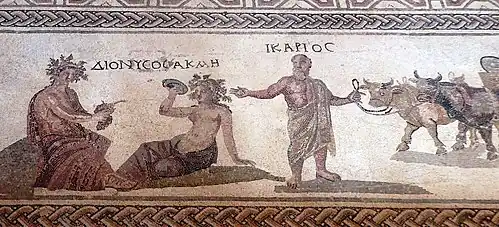 Mosaik Ikarios und Dionysos
