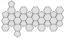 Netz eines Ikosaederstumpfs