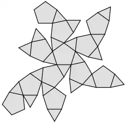 Körpernetz eines Ikosidodekaeders