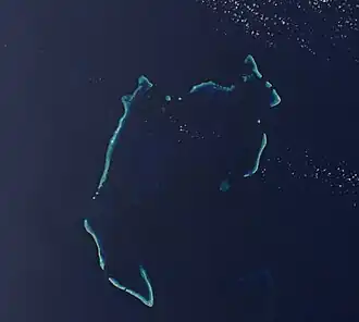 Die Chesterfieldinseln aus dem Weltall