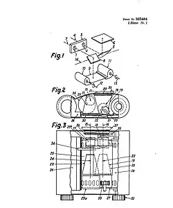 Explosionszeichnung zum Schweizer Patent für die Tessina von 1957