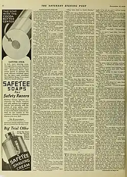 Werbung für „Safetee Shaving Cream“ aus dem Jahr 1839.