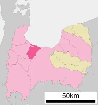 Lage Imizus in der Präfektur