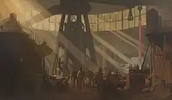 George Clausen: In the Gun Factory at Woolwich Arsenal (1918)