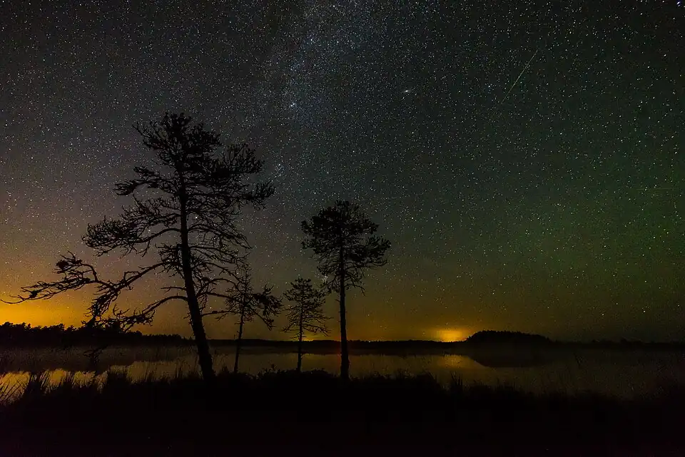 Perseiden-Meteor im Jahr 2015 (Bahnspur etwas abweichend)