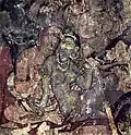 Ajanta (Höhle I) sitzendes Liebespaar