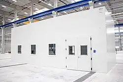 Bild einer industriellen Schallschutzkabine