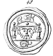 Viertel-Pfennig-Brakteat aus der Zeit Inges II. oder Håkon Håkonssons