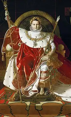 Napoleon auf dem Thron, von Jean Auguste Dominique Ingres, 1806