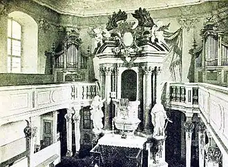 Schlosskapelle Tiefenau (Kanzelaltar der Permoser-Werkstatt)