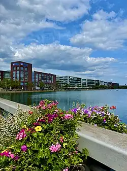 Innenhafen Duisburg vom Philosophenweg