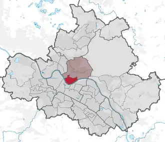 Lage des statistischen Stadtteils Innere Neustadt in Dresden