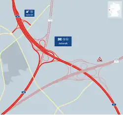 Altes und neues Autobahnkreuz Jackerath