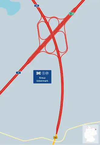 Übersichtskarte Kreuz Uckermark