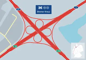 Übersichtskarte Bremer Kreuz