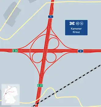 Übersichtskarte Kreuz Kamen