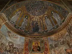 Apsismosaik mit der Ikone der Madonna del Conforto vom Typ der Hodegetria