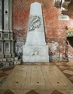 Grabmal der Gebrüder Bandiera und des Domenico Moro in der Kirche San Zanipolo