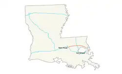 Streckenverlauf der Interstate 12