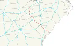 Streckenverlauf der Interstate 26