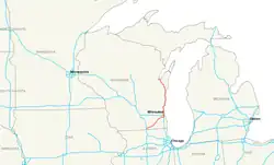 Streckenverlauf der Interstate 43