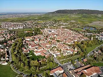 Luftbild des Ensembles Iphofen