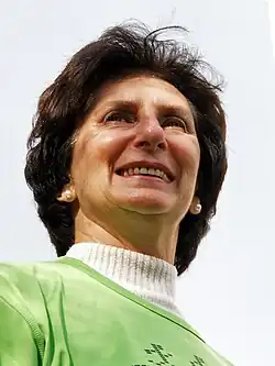 Irena Szewińska (hier im Jahr 2007), zweifache Olympiasiegerin und dreifache Europameisterin, gewann hier den 100- und 200-Meter-Lauf – 1976 errang sie Olympiagold über 400&nbsp;Meter