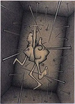 „Zimmer im Kriegs-zustand“, 1955